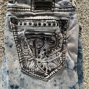 Acid Wash Studded Jeans